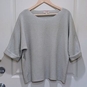 3/$30 GUC Andrée by Unit M Pale Green Cuffed 3/4 Batwing Sleeve Knit Sweater